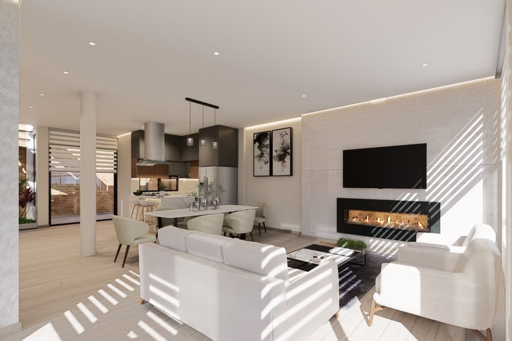 Casa Cajicá, render del primer piso 3